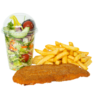Schweineschnitzel "Wiener Art" mit Pommes & Salat